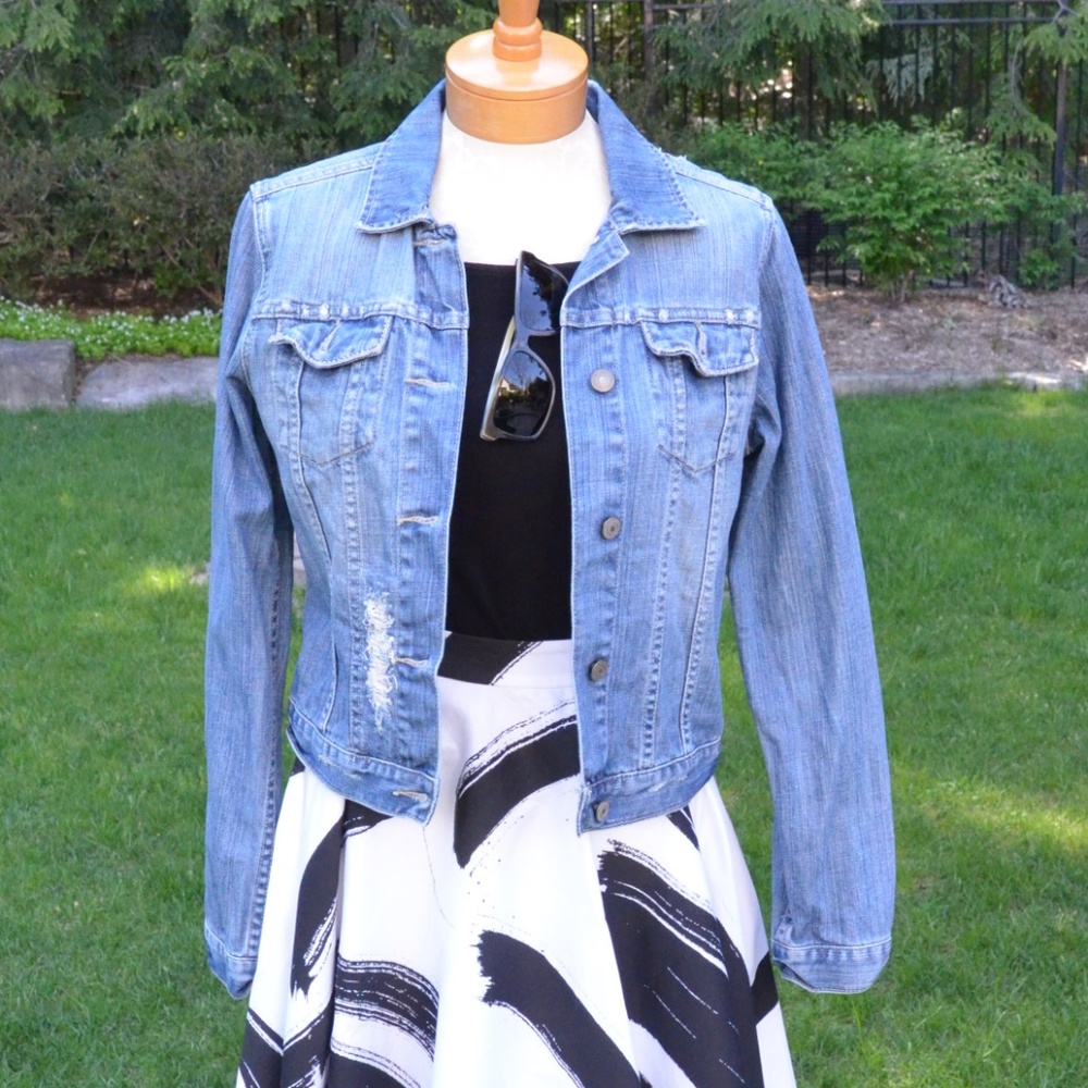 American Eagle Distressed Denim Jacket